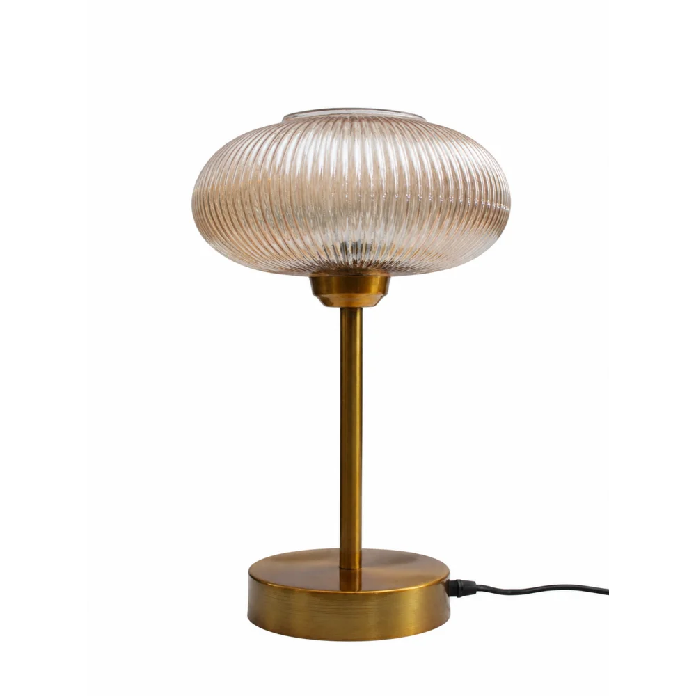 Aurora Ribbed Glass Table Lamp | SKE-150008_ARGTL