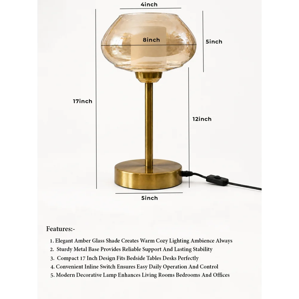 Amber Kachori Vintage Table Lamp | SKE-150009_AKVTL