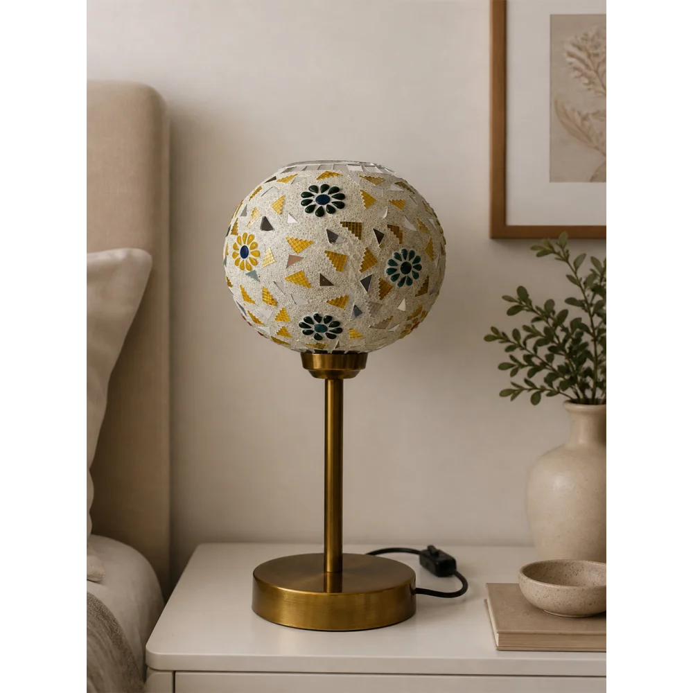 Boho Mosaic Flower Table Lamp | SKE-1500011_BMFTL