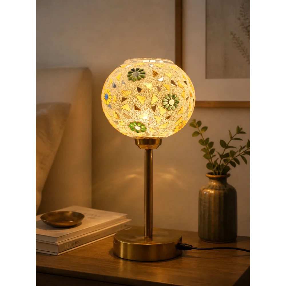 Boho Mosaic Flower Table Lamp | SKE-1500011_BMFTL