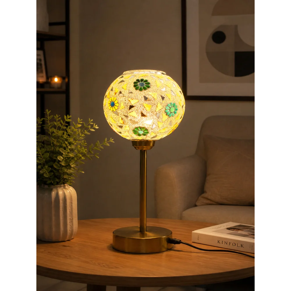 Boho Mosaic Flower Table Lamp | SKE-1500011_BMFTL