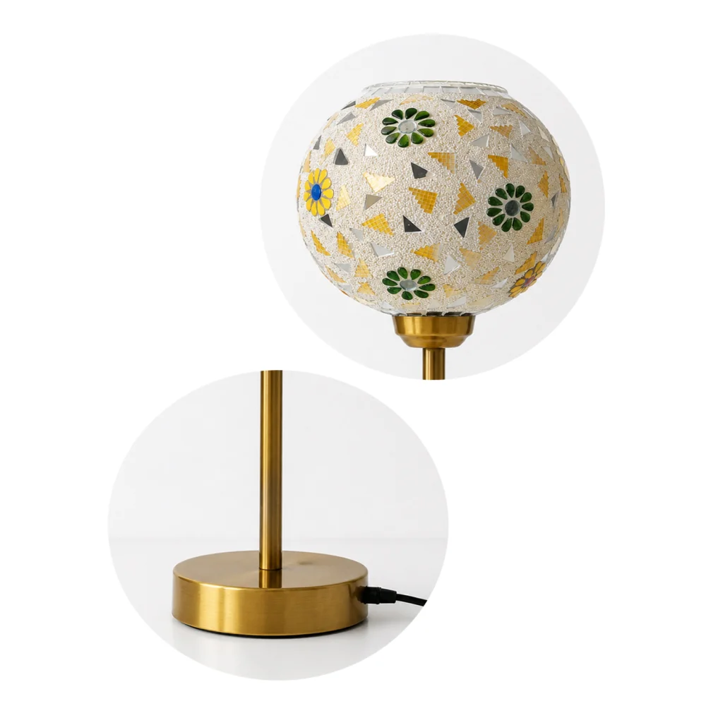 Boho Mosaic Flower Table Lamp | SKE-1500011_BMFTL