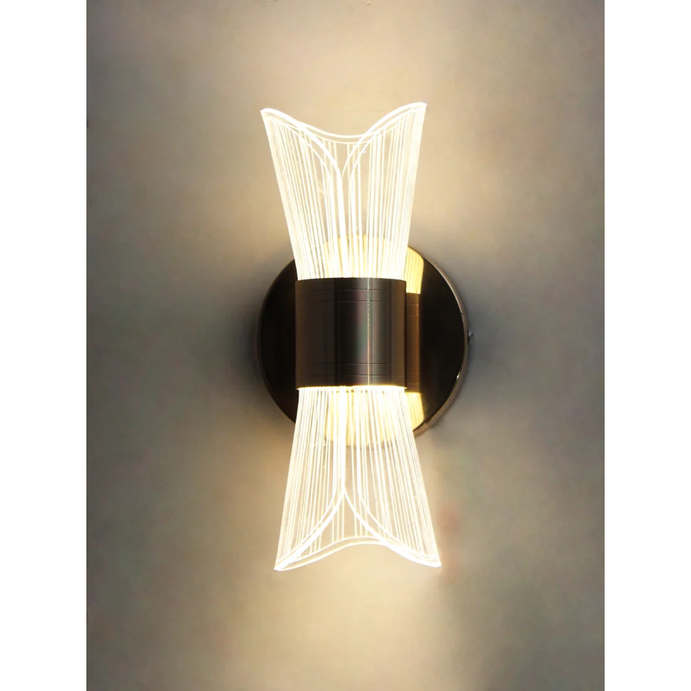 Luxury Modern LED Wall Sconce – Etched Acrylic Design |  SKE-140061