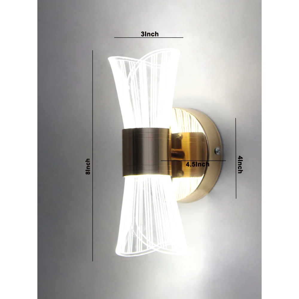 Luxury Modern LED Wall Sconce – Etched Acrylic Design |  SKE-140061