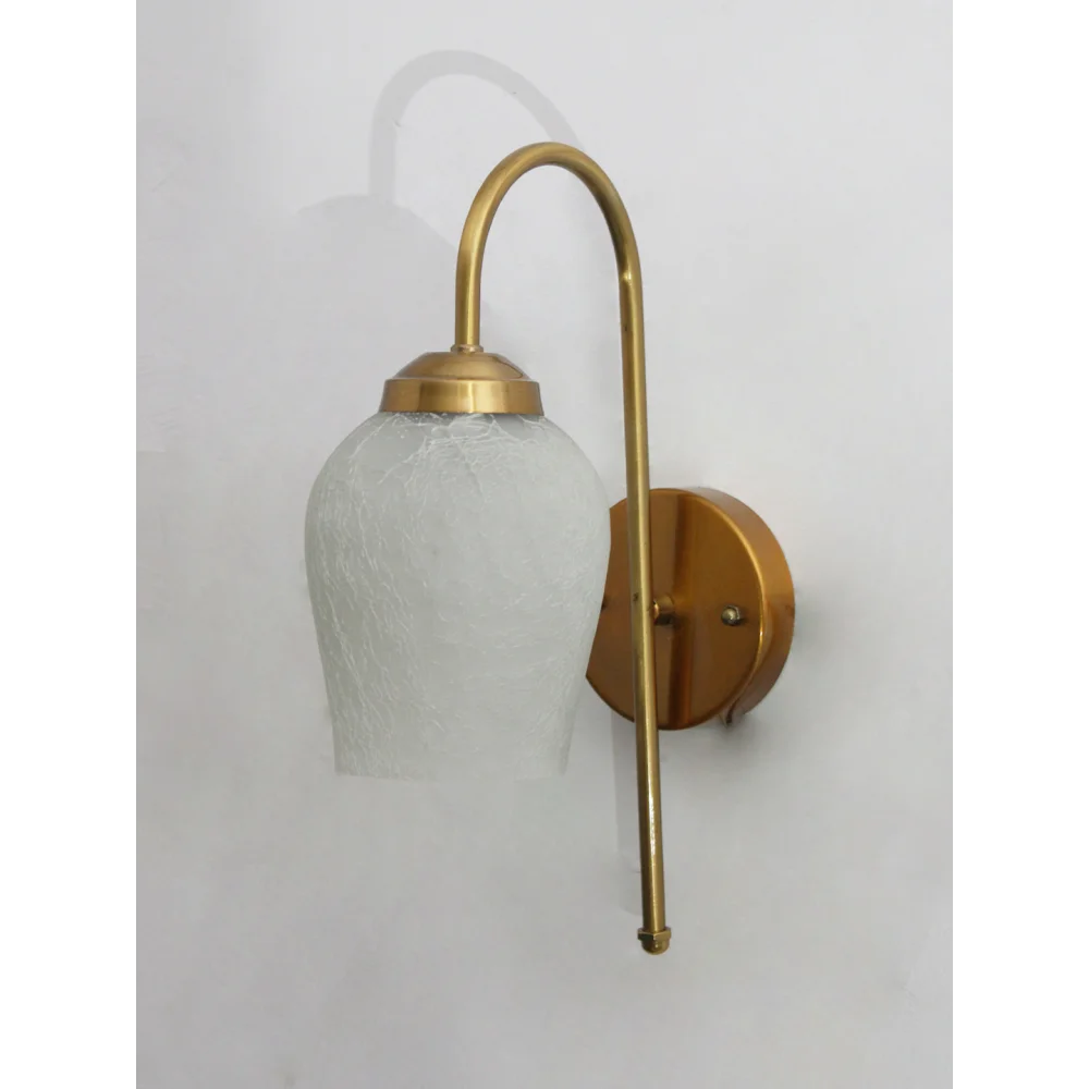 Vintage Crackle Glass Wall Sconce | SKE-140060