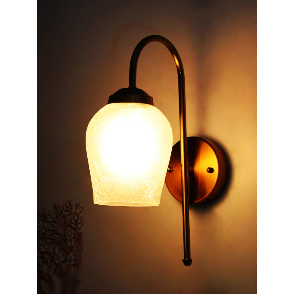Vintage Crackle Glass Wall Sconce | SKE-140060