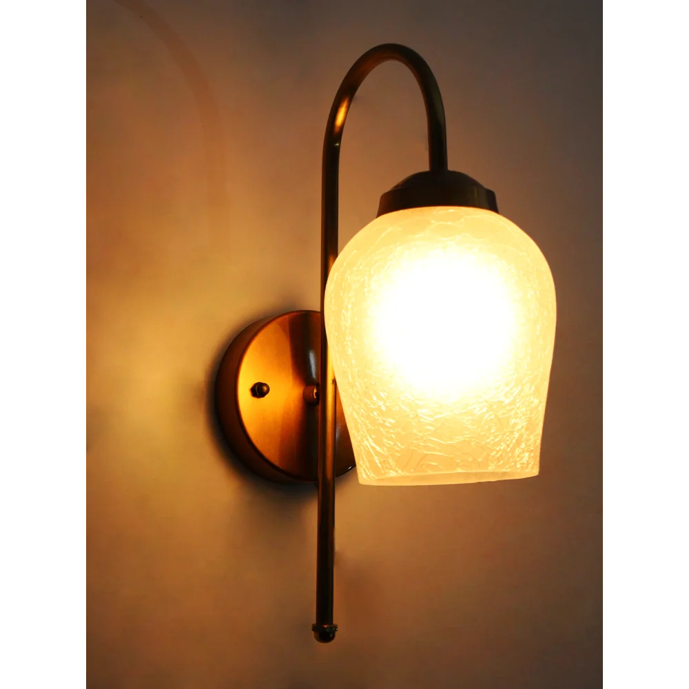 Vintage Crackle Glass Wall Sconce | SKE-140060