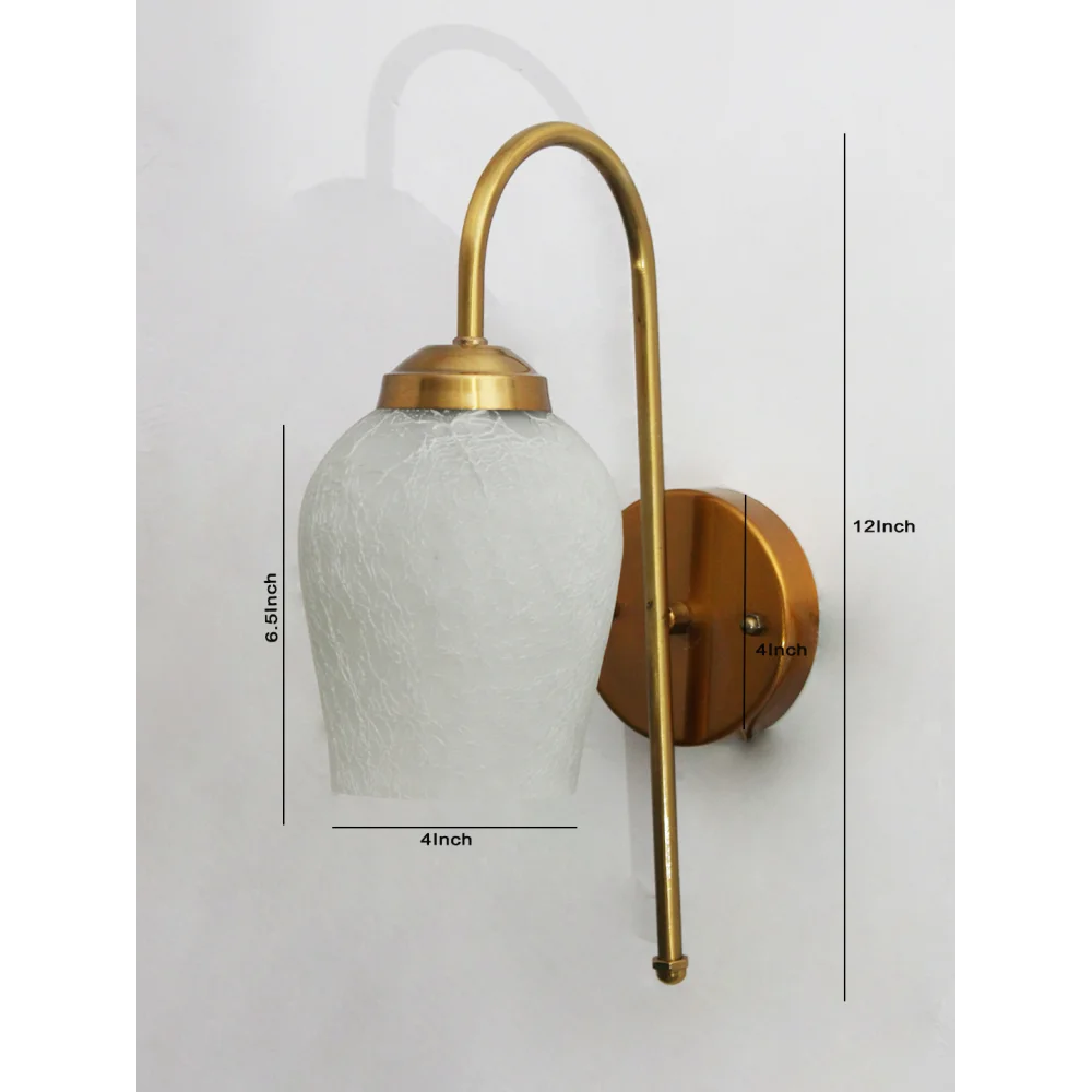 Vintage Crackle Glass Wall Sconce | SKE-140060