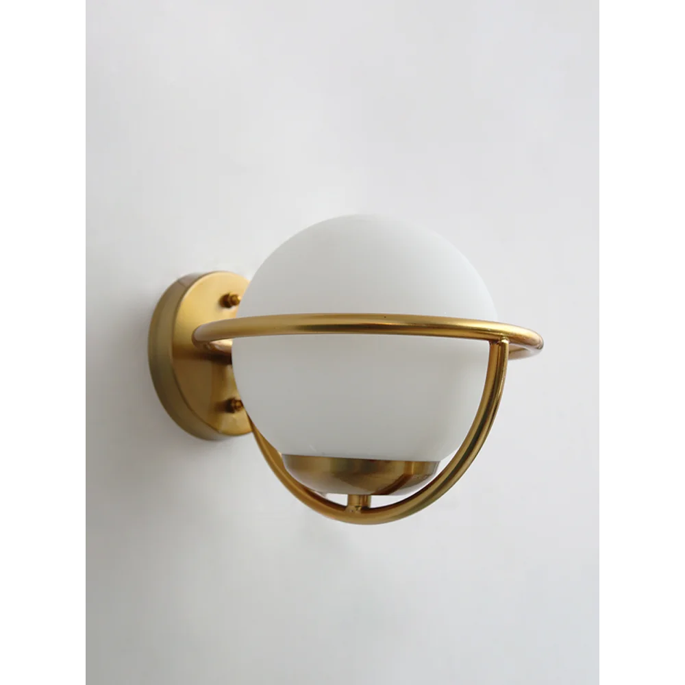 Elegant Globe Wall Sconce in Brushed Brass | SKE-140059