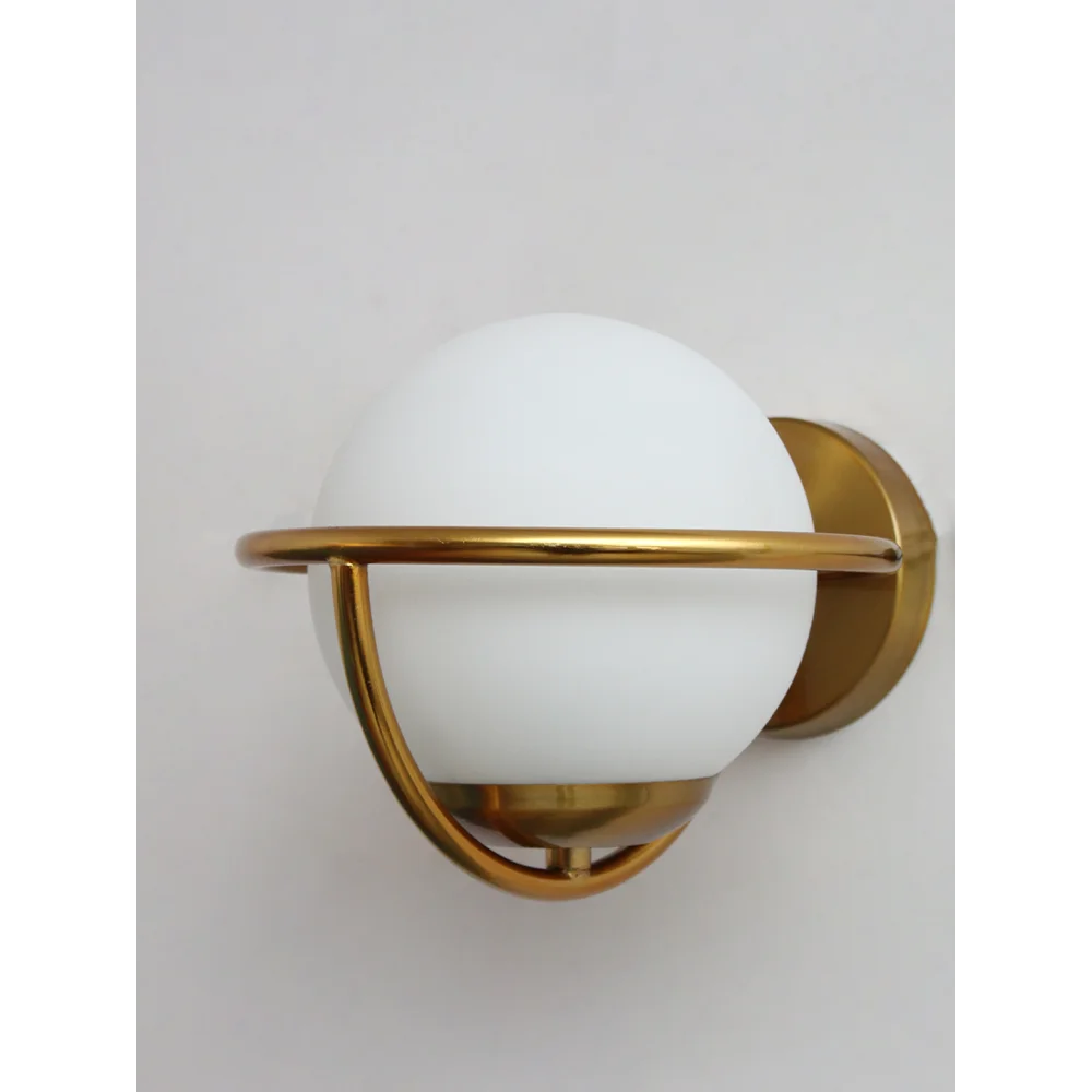 Elegant Globe Wall Sconce in Brushed Brass | SKE-140059