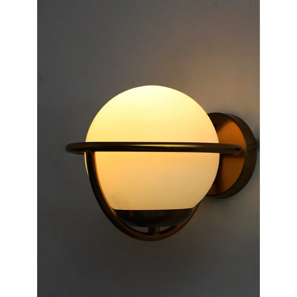 Elegant Globe Wall Sconce in Brushed Brass | SKE-140059
