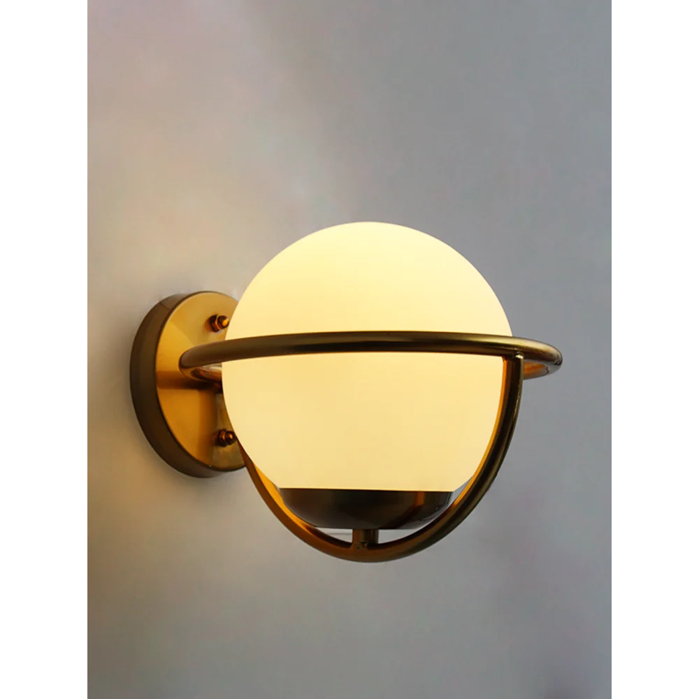 Elegant Globe Wall Sconce in Brushed Brass | SKE-140059