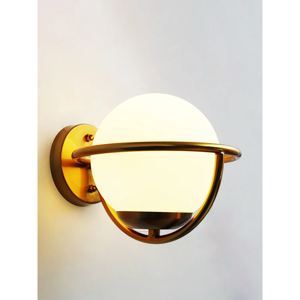 Elegant Globe Wall Sconce in Brushed Brass | SKE-140059