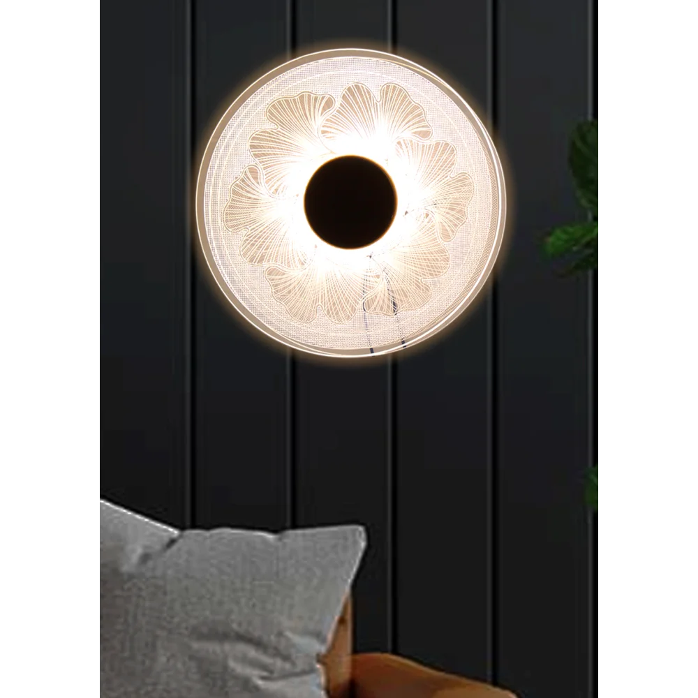 Modern Round Floral LED Ceiling Light for Bedroom & Living Room |  SKE-140054_LEDS