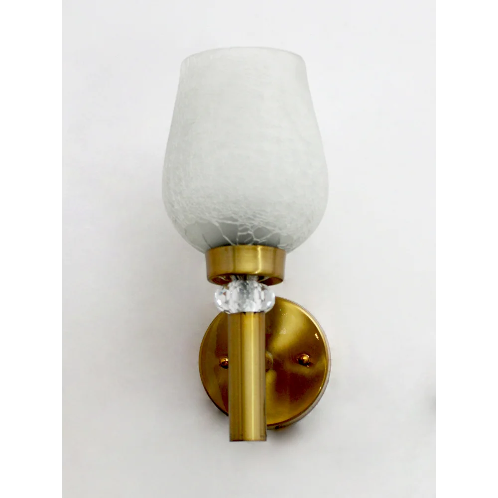 Elegant Vintage Wall Sconce Light with Frosted Glass | SKE-140041_CWG