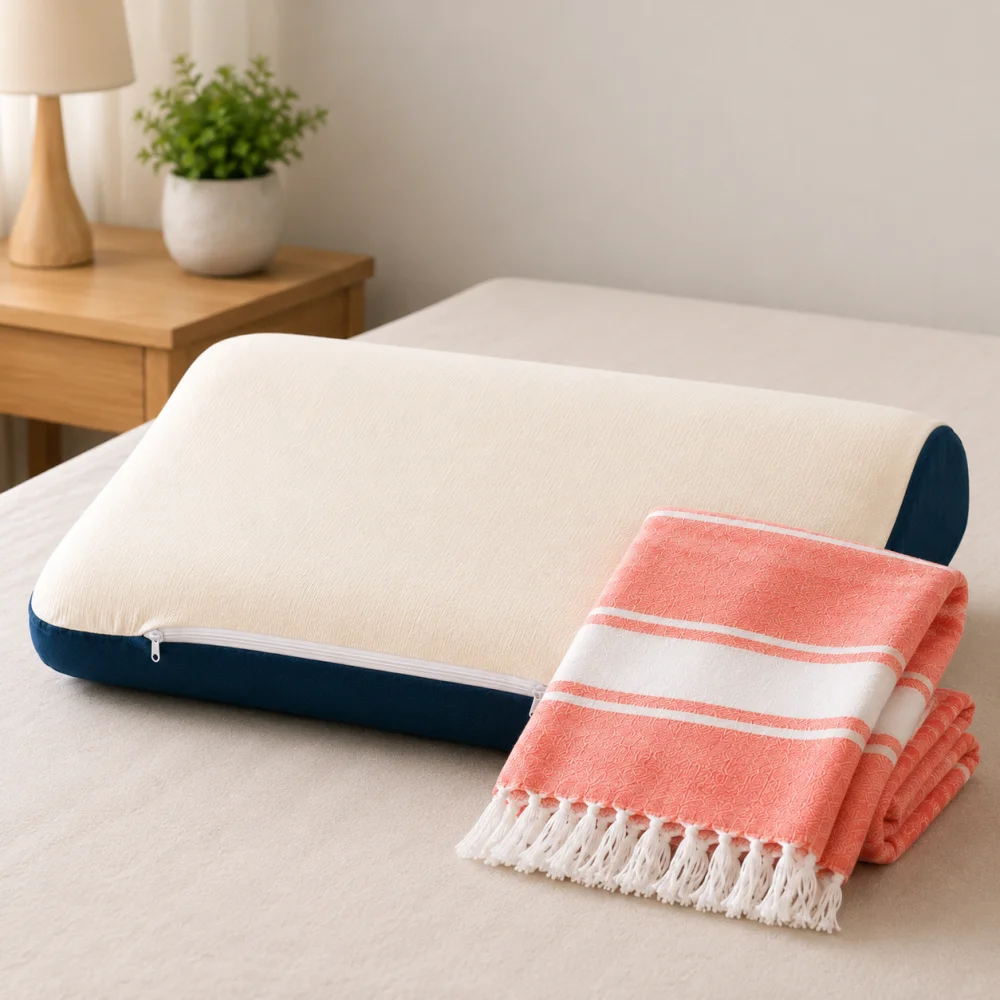 Memory Foam Pillow (With FREE Bamboo Towel)