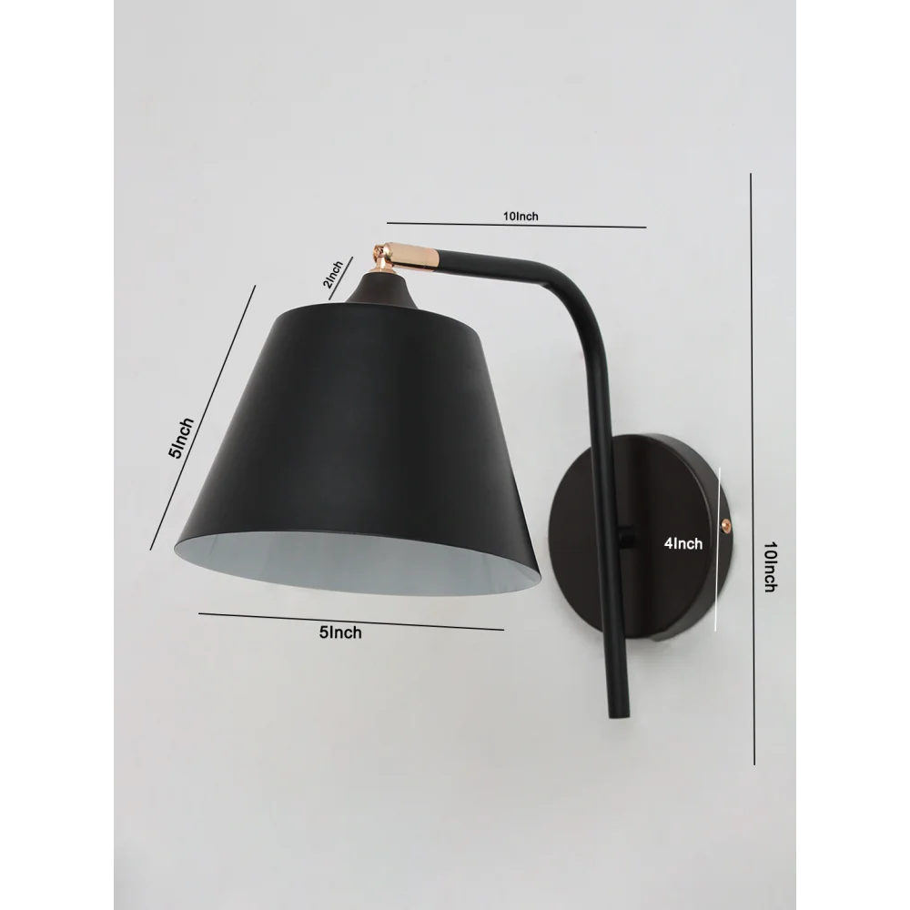 Modern Black Wall Light with Adjustable Shade for Living Room | SKE-140049