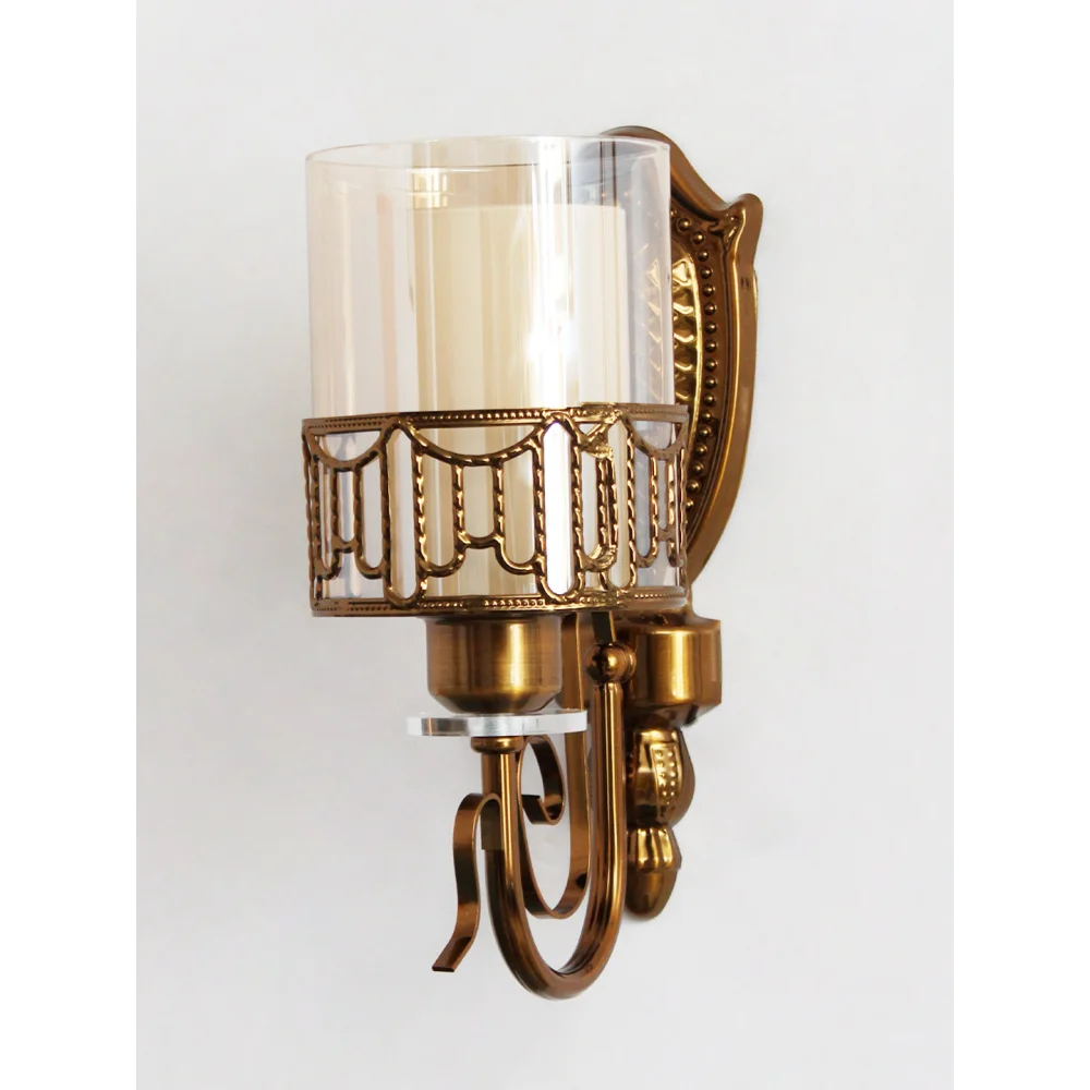 Luxury Golden Finish Wall Sconce with Ornate Design | SKE-140048