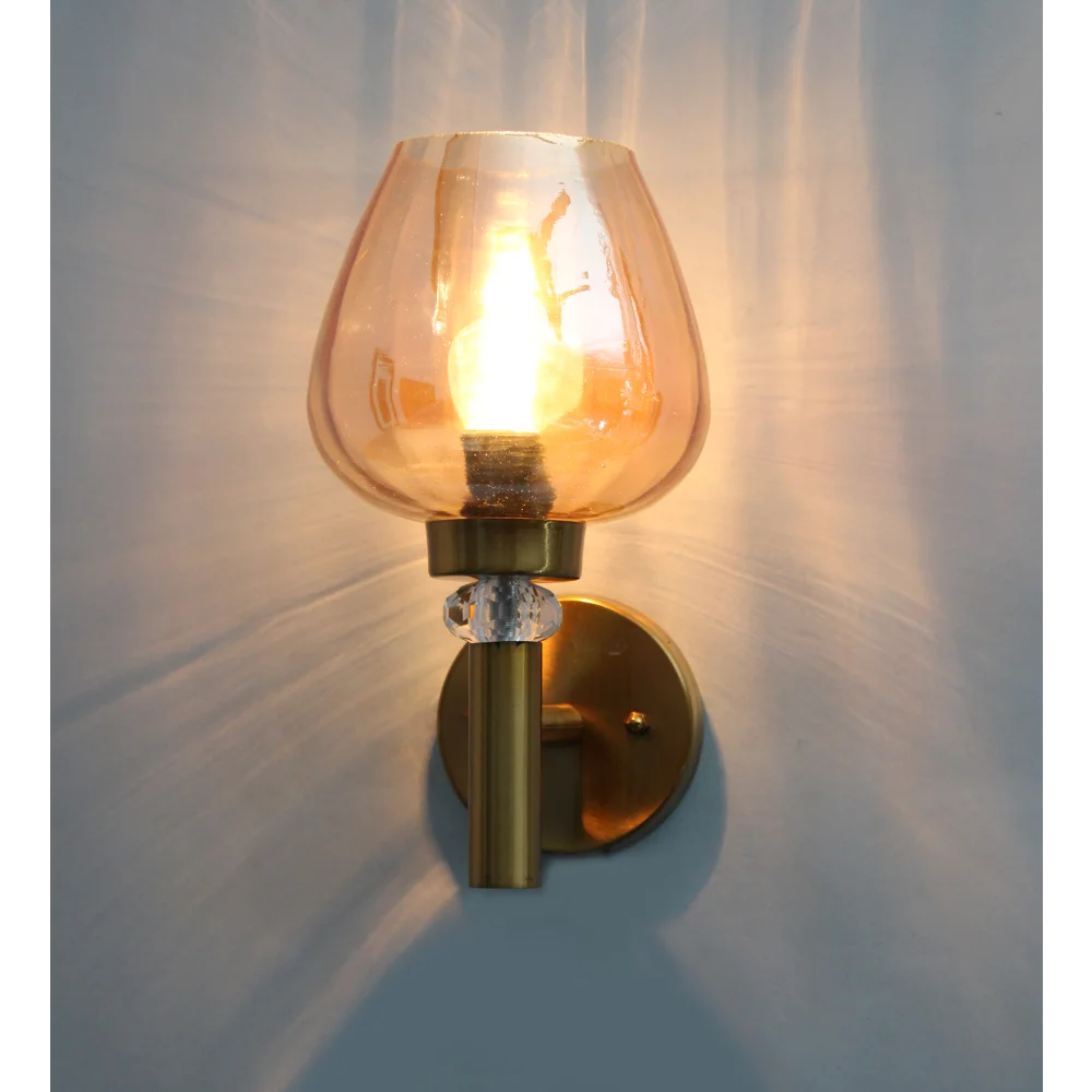 Enhance your space with Golden Wall Light with Luster Glass | SKE-140041_GWL