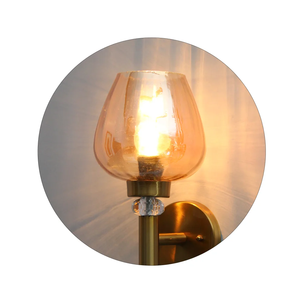 Enhance your space with Golden Wall Light with Luster Glass | SKE-140041_GWL