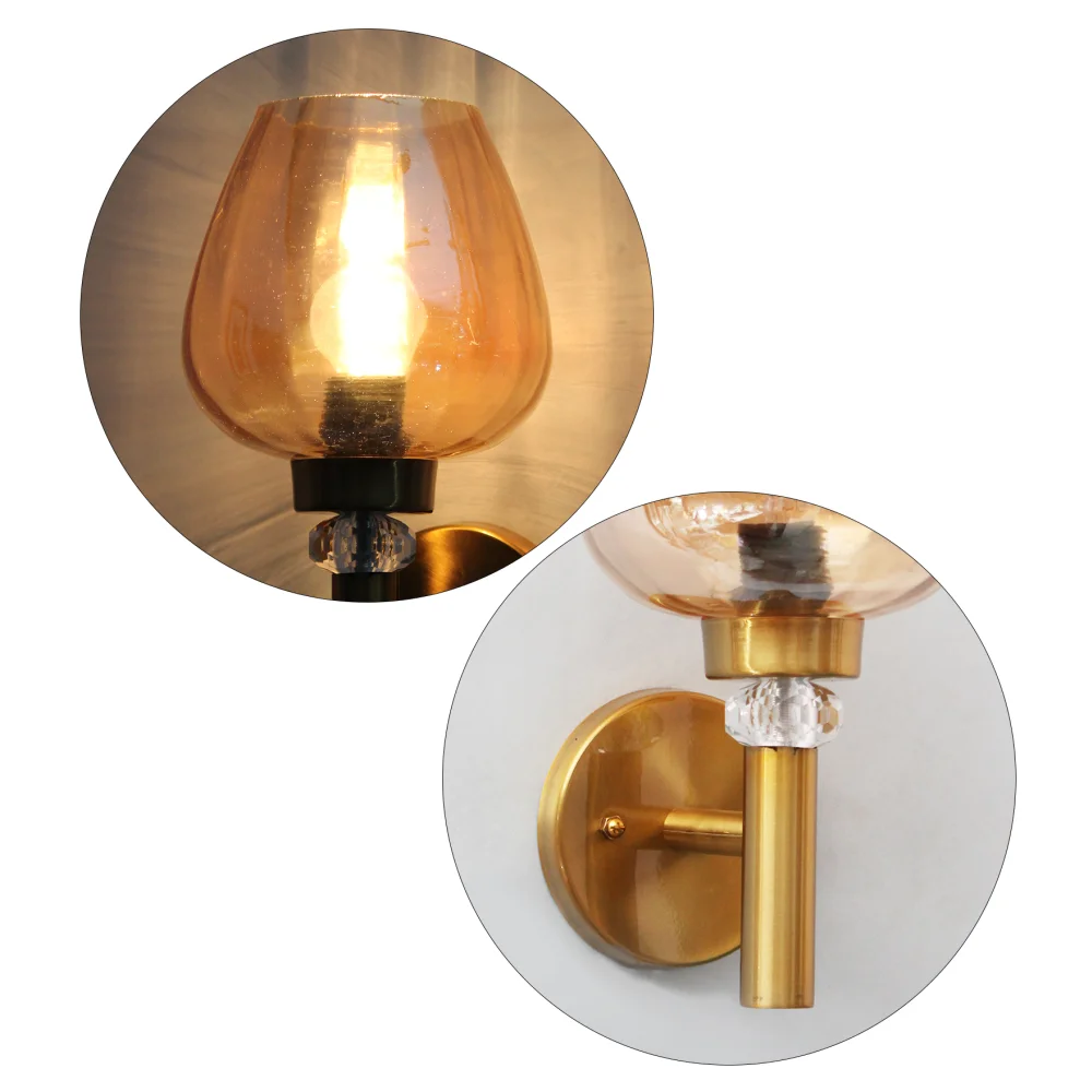 Enhance your space with Golden Wall Light with Luster Glass | SKE-140041_GWL