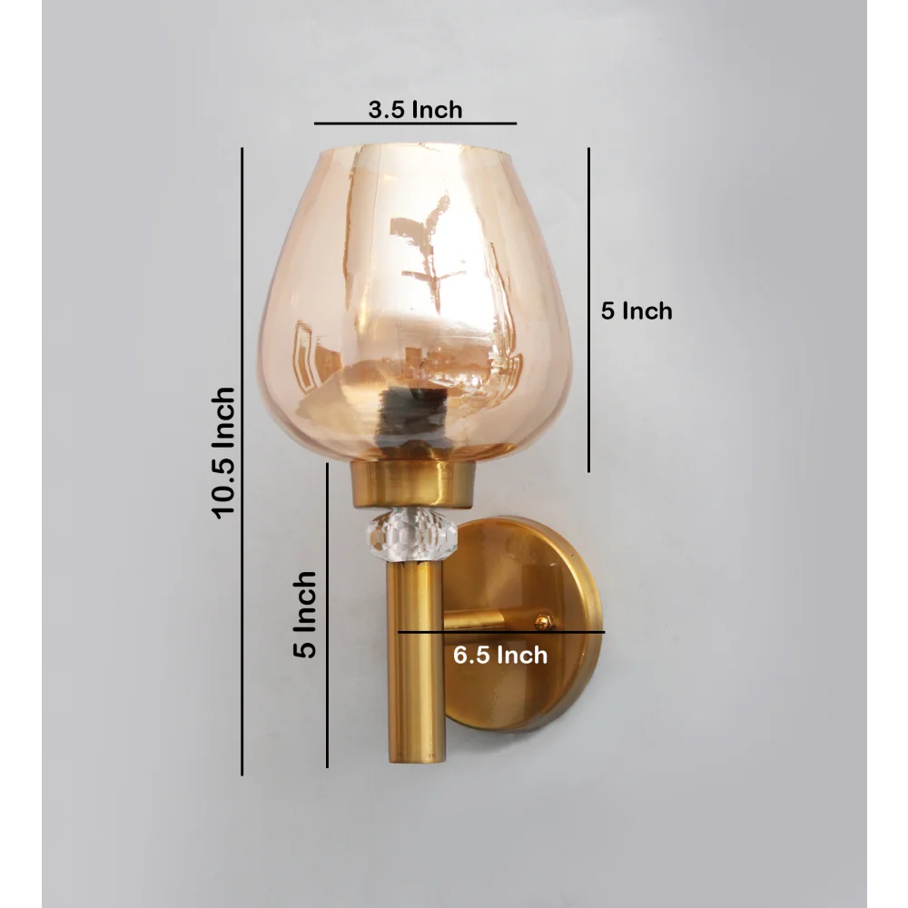 Enhance your space with Golden Wall Light with Luster Glass | SKE-140041_GWL