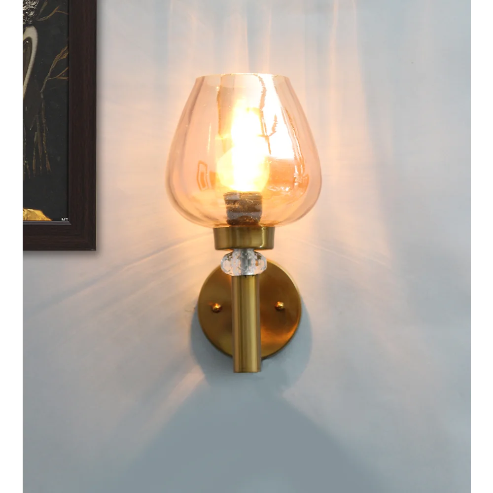 Enhance your space with Golden Wall Light with Luster Glass | SKE-140041_GWL