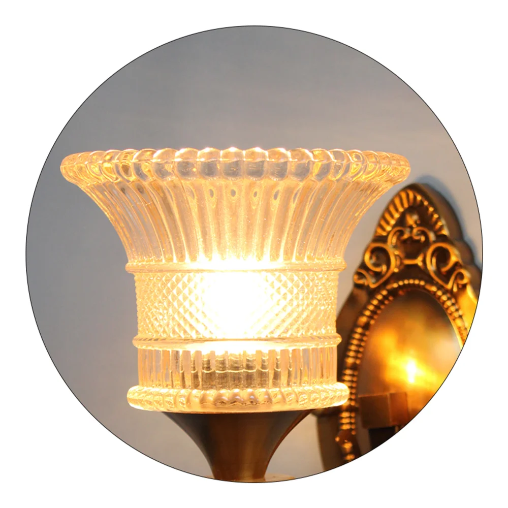 Antique Gold Wall Sconce with Crystal Pendant | SKE-140039-AGWS