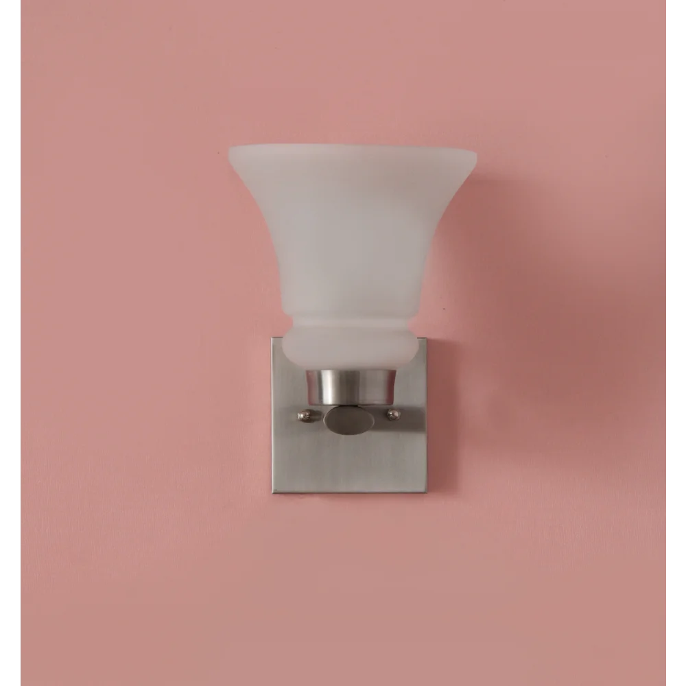 Classic Wall Sconce Chrome Finish With White Frosted Glass | SKE-140028_CWLC