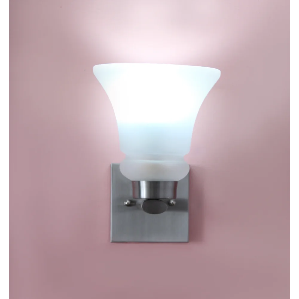 Classic Wall Sconce Chrome Finish With White Frosted Glass | SKE-140028_CWLC