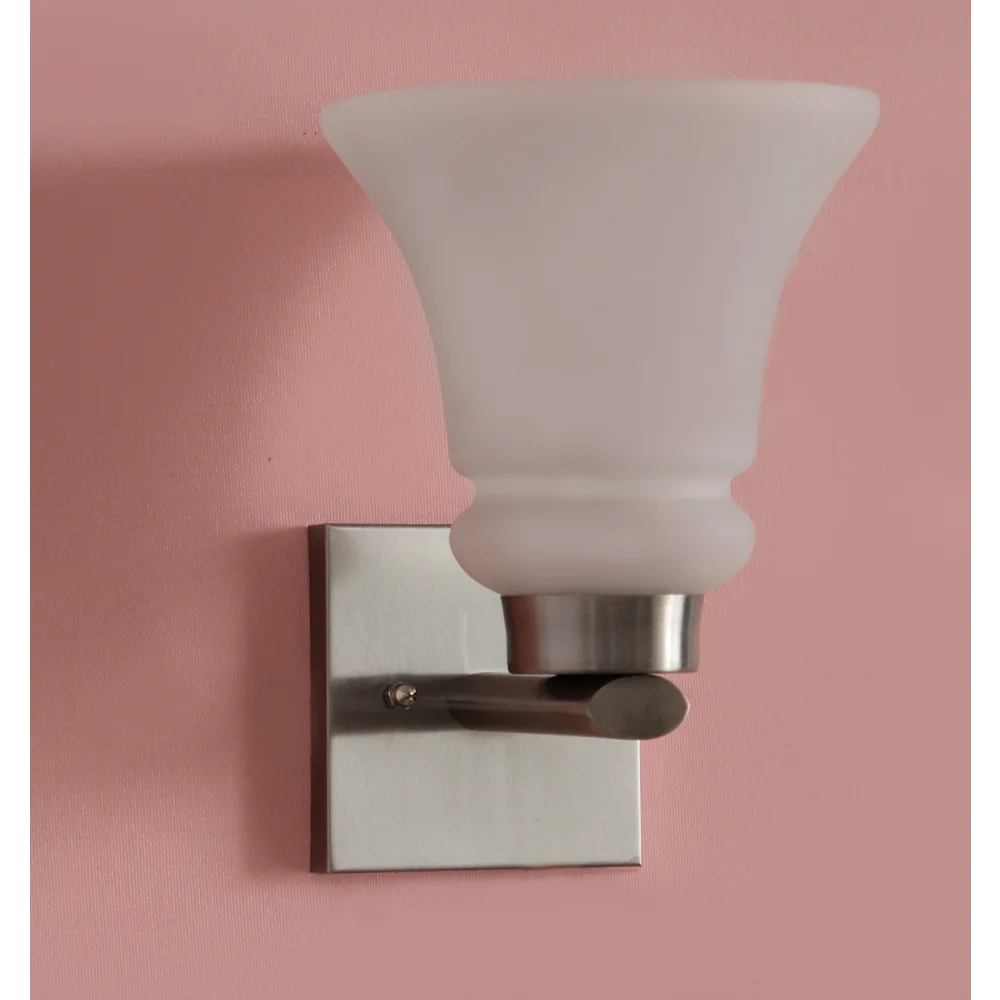 Classic Wall Sconce Chrome Finish With White Frosted Glass | SKE-140028_CWLC