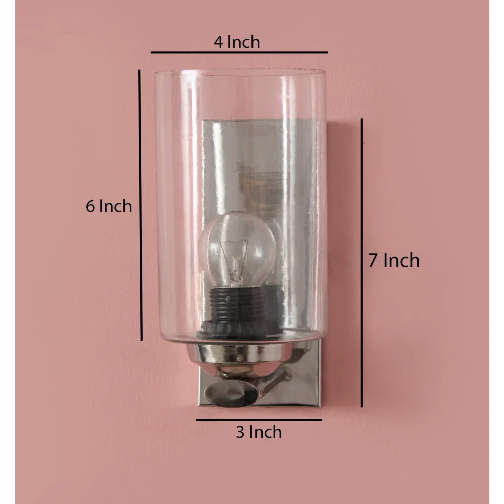 Fancy Wall Light Chrome Finish With Crystal Clear Glass | SKE-140028_FWL