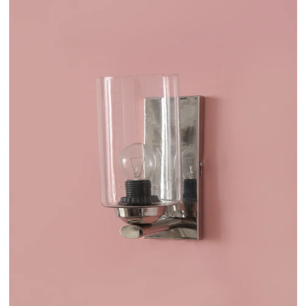 Fancy Wall Light Chrome Finish With Crystal Clear Glass | SKE-140028_FWL