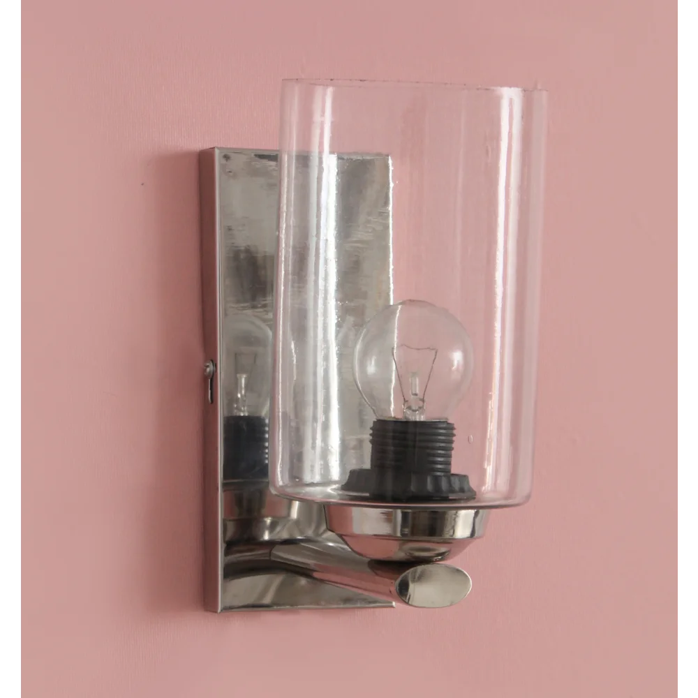 Fancy Wall Light Chrome Finish With Crystal Clear Glass | SKE-140028_FWL