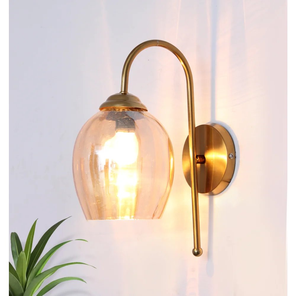 Antique Wall Lights Pearl Drop Amber Color | SKE-140012-AWLP