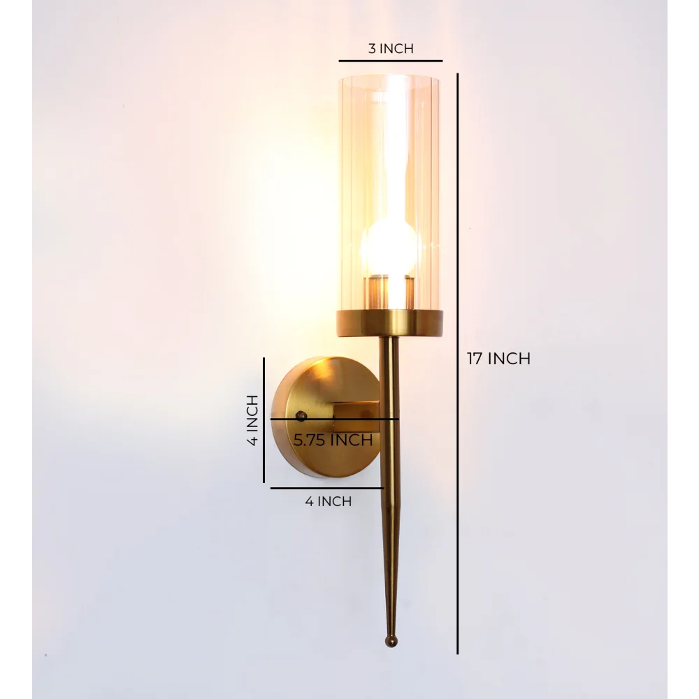 Imperial Amber Tumbler Wall Sconce Light | SKE-140002-IAT
