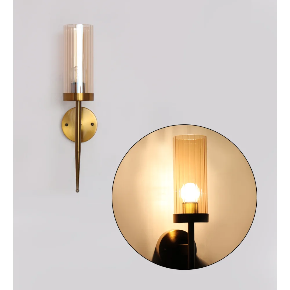 Imperial Amber Tumbler Wall Sconce Light | SKE-140002-IAT