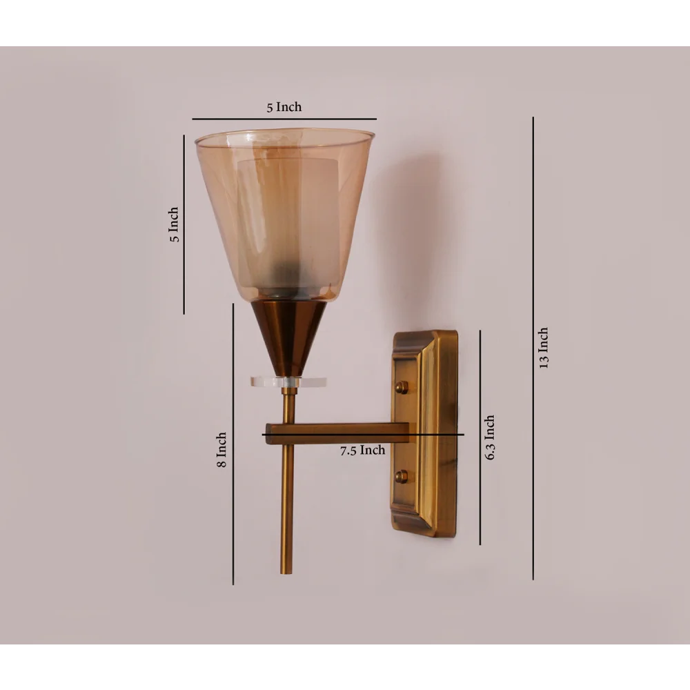 Classic Cone Double Shaded Wall Light For Living And Bedroom | SKE-140033