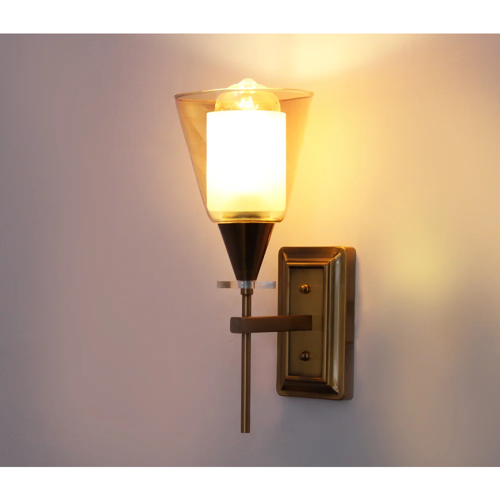 Classic Cone Double Shaded Wall Light For Living And Bedroom | SKE-140033