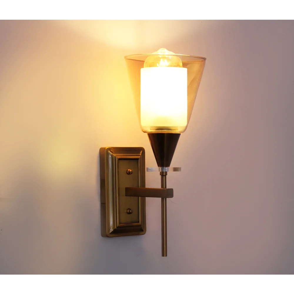 Classic Cone Double Shaded Wall Light For Living And Bedroom | SKE-140033