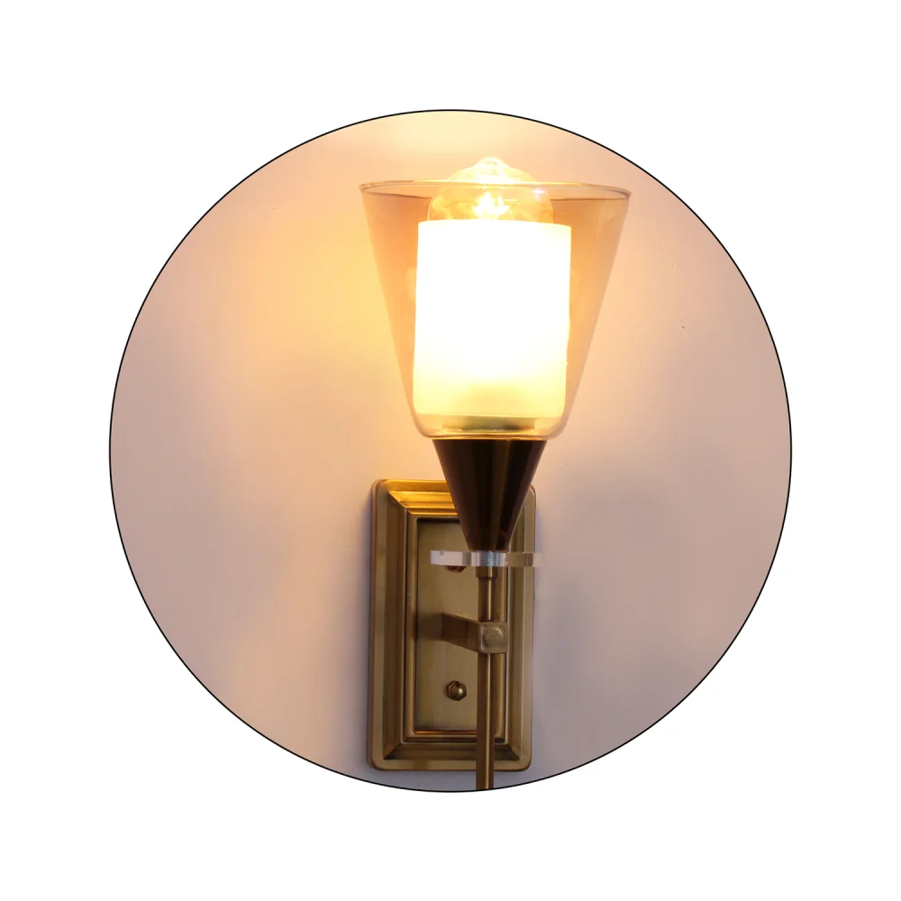 Classic Cone Double Shaded Wall Light For Living And Bedroom | SKE-140033