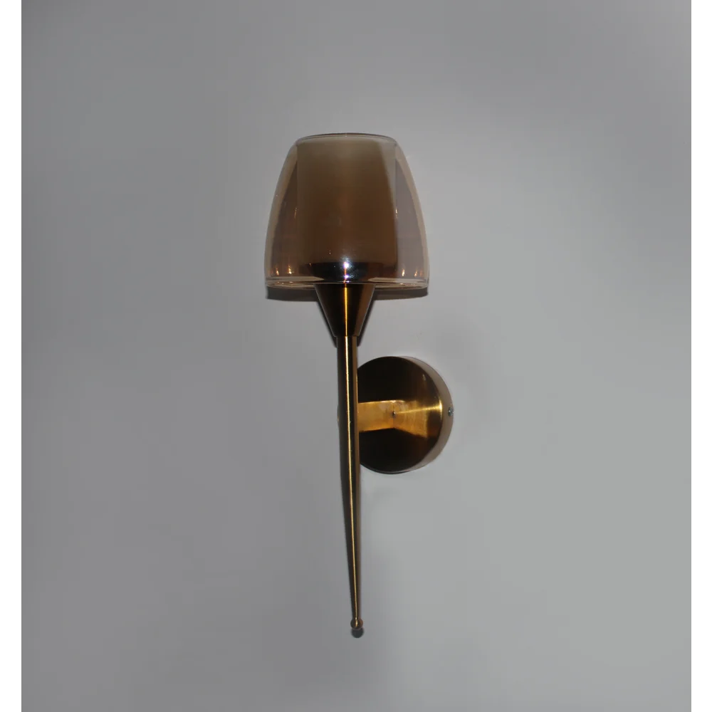 Antique Brass Wall Sconce with Double Shaded Glass | SKE-140023 DSWS