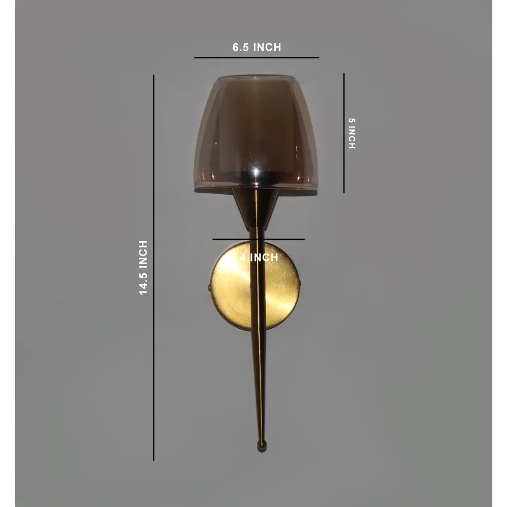 Antique Brass Wall Sconce with Double Shaded Glass | SKE-140023 DSWS