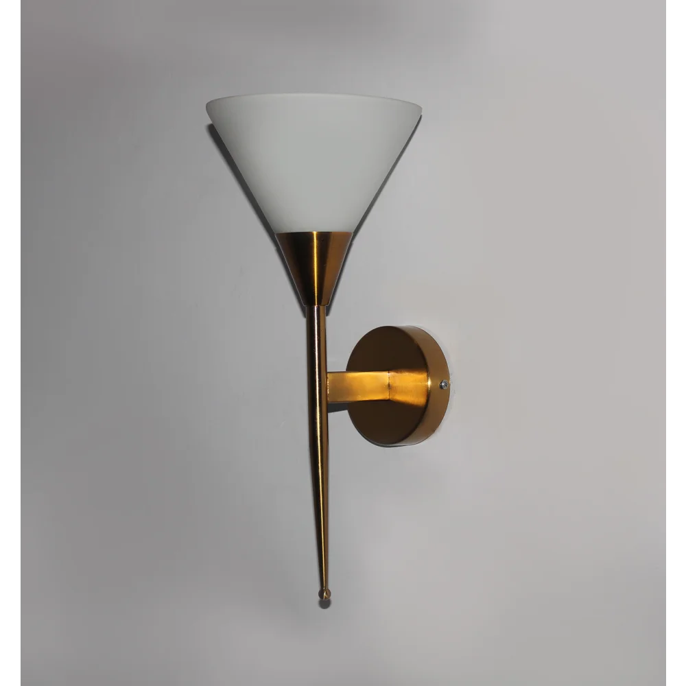 Modern Brass Wall Sconce with Cone Glass Shade for Home | SKE-140023 MWULWS