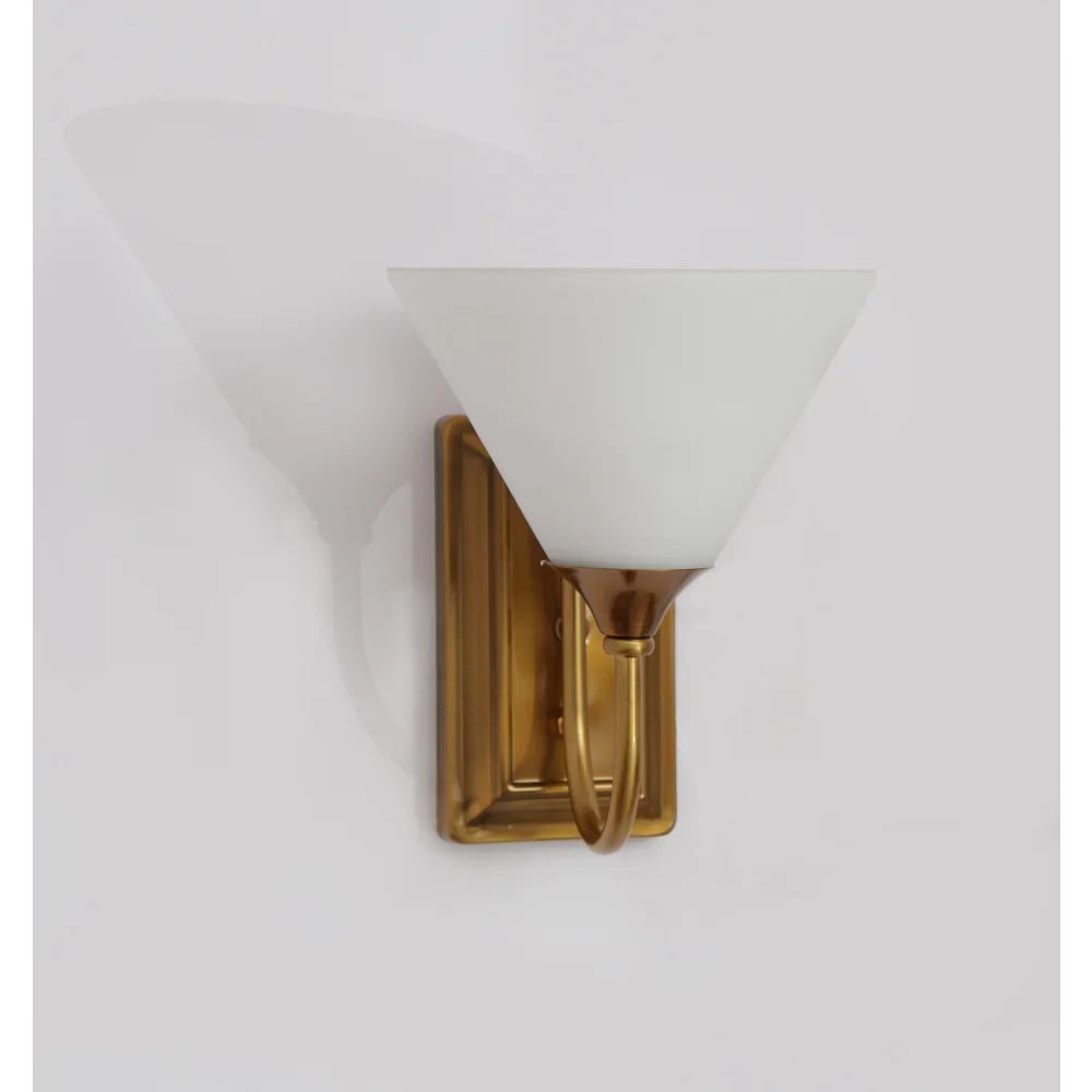 Brass Finish Wall Sconce with Milky White | SKE-140022 BFMWULG