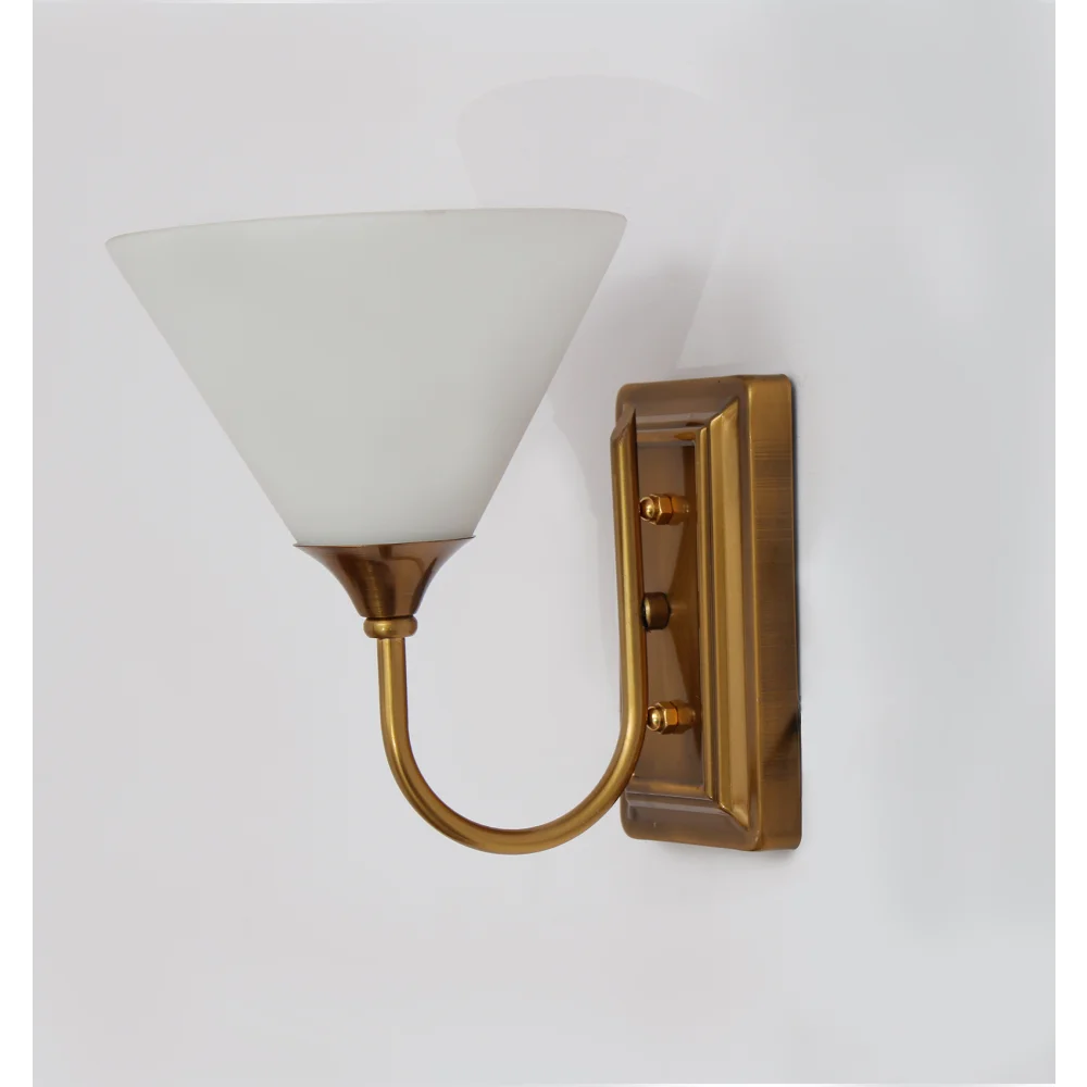 Brass Finish Wall Sconce with Milky White | SKE-140022 BFMWULG