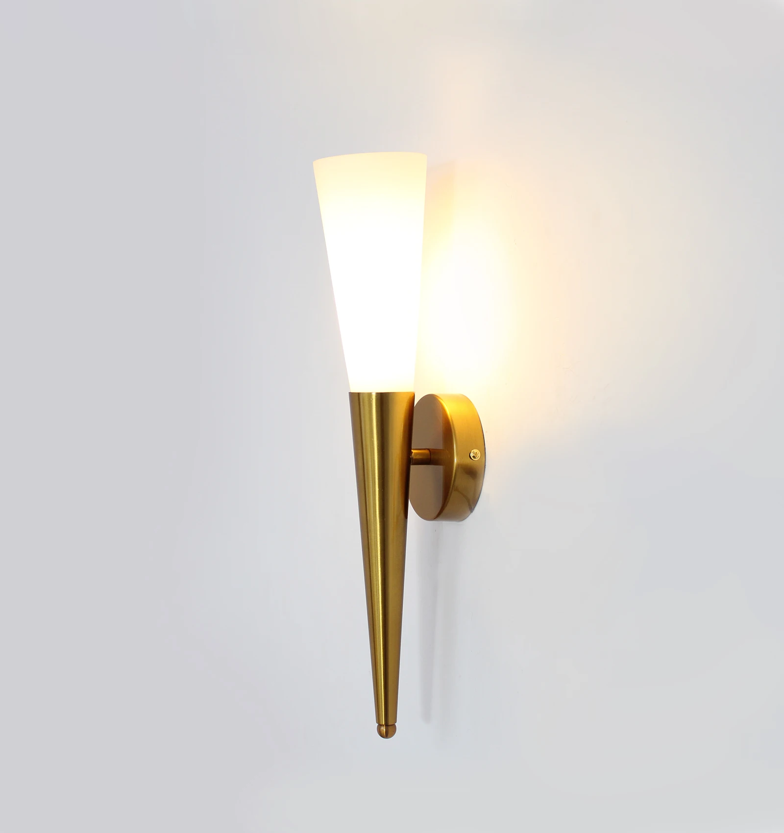 Mashal Fancy Wall Light in Brass Finish with Milky White Glass | SKE-140021_MWL