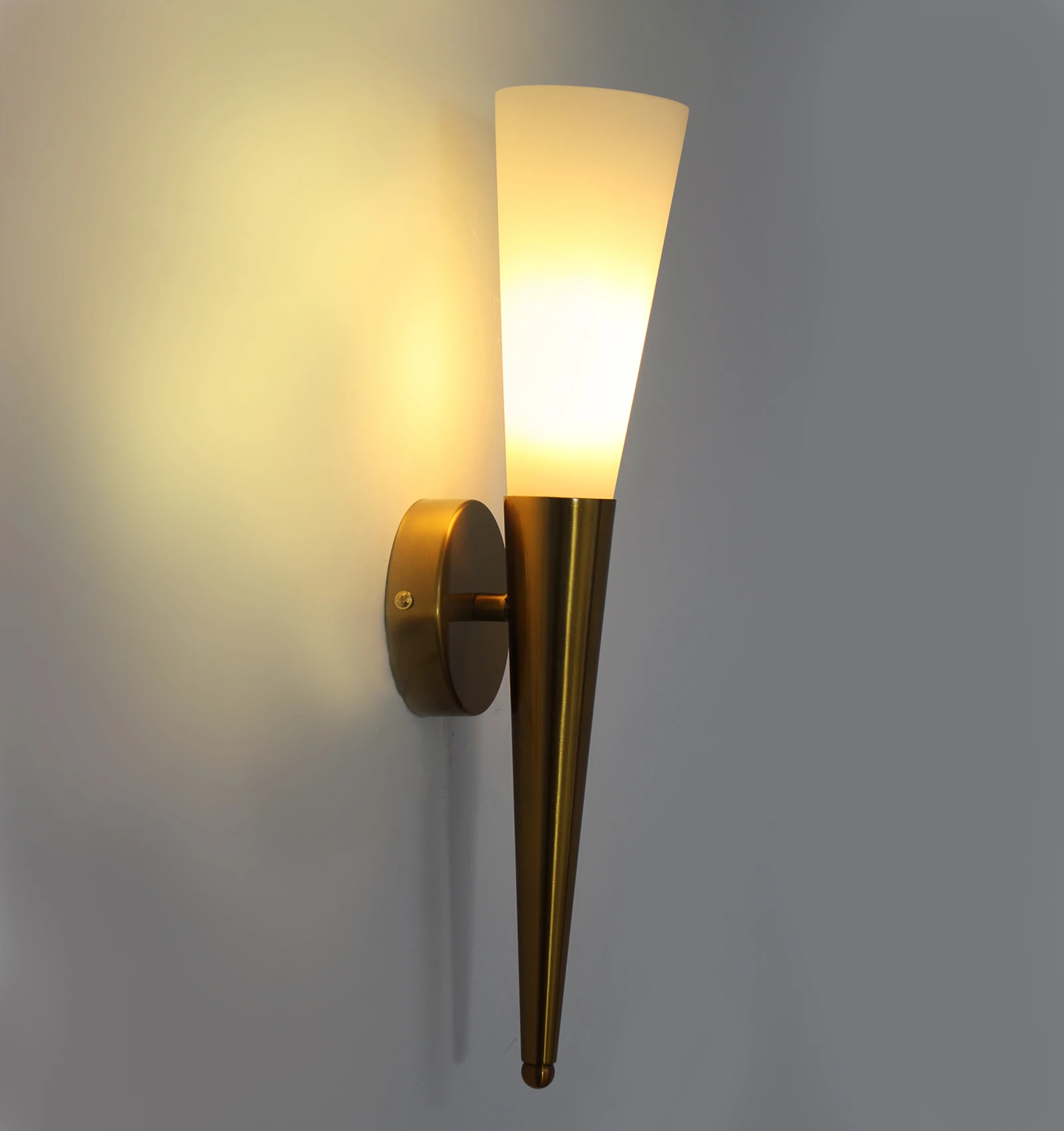 Mashal Fancy Wall Light in Brass Finish with Milky White Glass | SKE-140021_MWL
