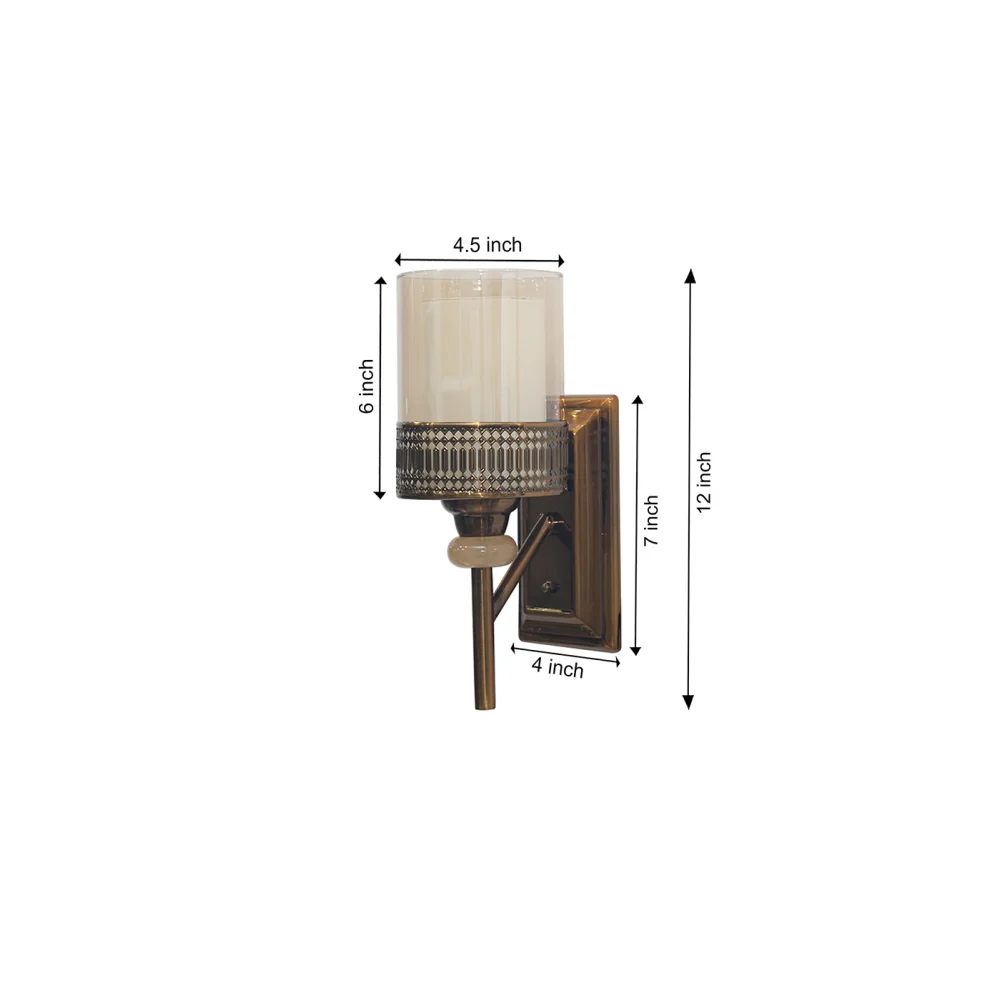 Modern Wall Sconce with Brass Finish For Living Room | SKE-140015 AFCGWLS