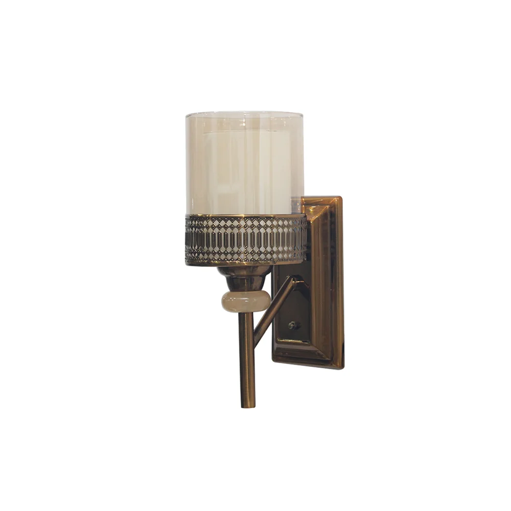 Modern Wall Sconce with Brass Finish For Living Room | SKE-140015 AFCGWLS